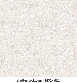 Vector seamless abstract hand-drawn pattern with wave