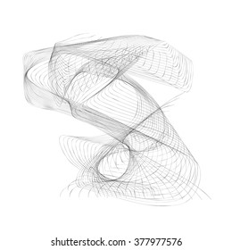 Vector seamless abstract hand-drawn pattern with waves