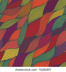 vector seamless abstract hand-drawn striped pattern