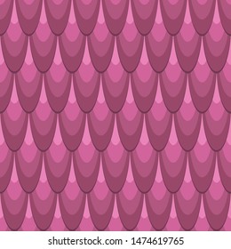 Vector seamless abstract illustration of feathers in a flat style in purple color