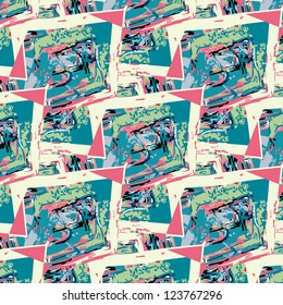 vector seamless abstract ink texture pattern background