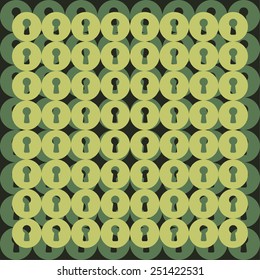 Vector seamless abstract keyhole background