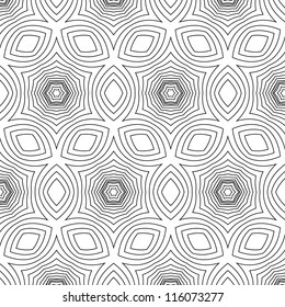 vector seamless abstract line floral pattern background