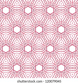 vector seamless abstract line floral pattern background