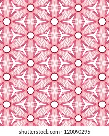 vector seamless abstract line floral pattern background