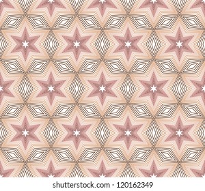 vector seamless abstract line floral pattern background