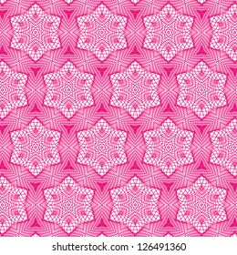 vector seamless abstract line floral pattern background