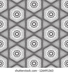 vector seamless abstract line floral pattern background