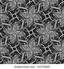 vector seamless abstract line floral pattern background 
