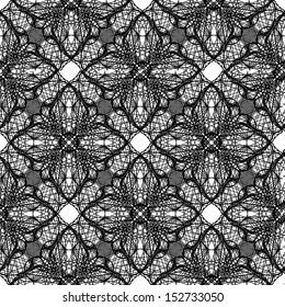 vector seamless abstract line floral pattern background 