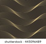 Vector seamless abstract line pattern with waves. Curving distortion effect.
