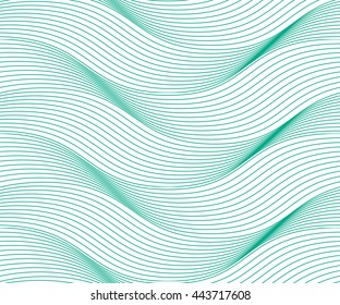 Vector seamless abstract line pattern and waves  Curving distortion effect 