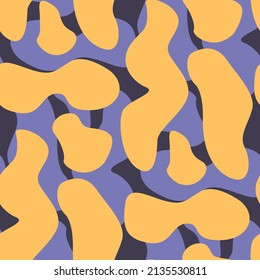 Vector seamless abstract modern pattern in yellow and purple colors