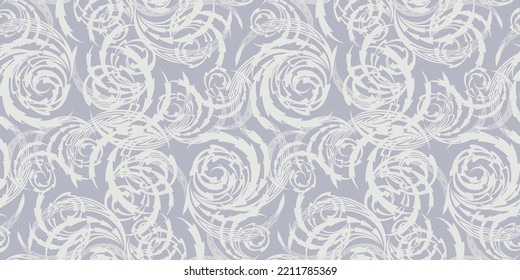 Vector seamless abstract monochrome pattern