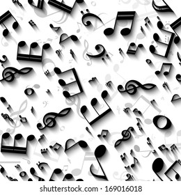 Vector seamless abstract musical background
