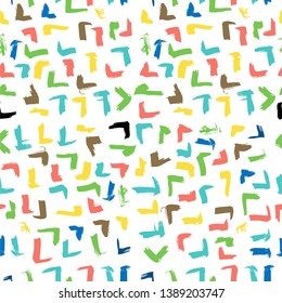 Vector Seamless Abstract Pale Vintage Color Scribble from yellow and orrange streak Big Mark Pattern for Background, Paper Wrap, Banner, curtain, etc

