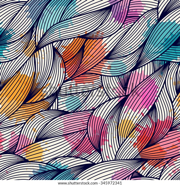 Vector Seamless Abstract Pattern Stock Vector (Royalty Free) 345972341