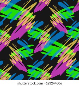 Vector seamless abstract pattern in 80s style.