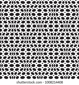 Vector seamless abstract pattern in black and white. Optical illusion.