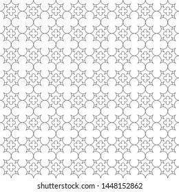 Vector seamless abstract pattern in black and white.