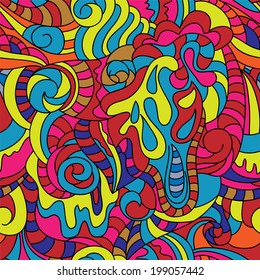 Vector seamless abstract pattern. Color seamless abstract pattern. Stained glass background