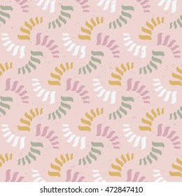 Vector seamless abstract pattern. Colorful spirals or threads or rope
