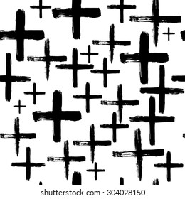 Vector seamless abstract pattern with cross marks.