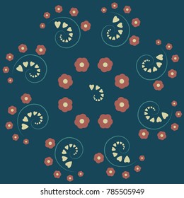 Vector seamless abstract pattern design. Decorative ornament art shape. Artistic image concept. Used for background, wallpaper banners