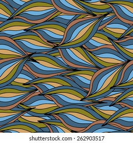 Vector seamless abstract pattern  in doodle style. Endless background.