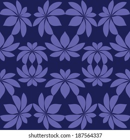 vector seamless abstract pattern with floral elements