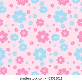 Vector seamless abstract pattern flowers