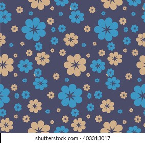 Vector seamless abstract pattern flowers