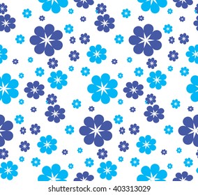 Vector seamless abstract pattern flowers