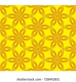Vector seamless abstract pattern. Geometric flowers.