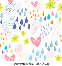 Vector seamless abstract pattern of graphic elements.