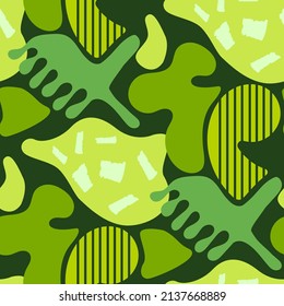 Vector seamless abstract pattern in green colors