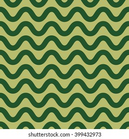 vector seamless abstract pattern, green waves