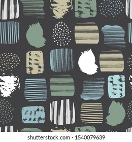 Vector Seamless Abstract Pattern. Grungy Collage.