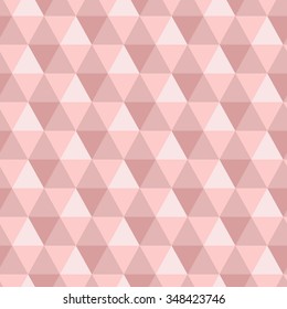 Vector seamless abstract pattern. Hexagons in the palette Rose Quartz.