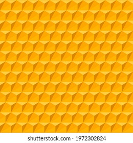 Vector seamless abstract pattern with honeycombs. Yellow and orange colors.
