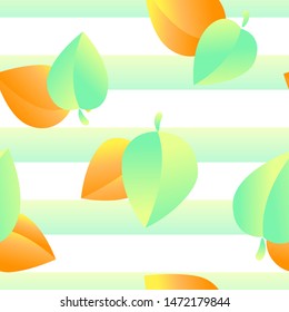 vector seamless abstract pattern with leaves. illustration with doodles and leaves. Trendy design for wallpaper, fabric makers, fashion textile print.Nature illustration.Eps10 Vector