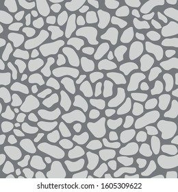 Vector seamless abstract pattern looking like natural stone pavers or leather. Light gray on gray.