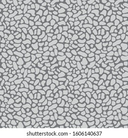 Vector seamless abstract pattern looking like natural stone pavers or leather or leopard texture. Light gray on dark gray.