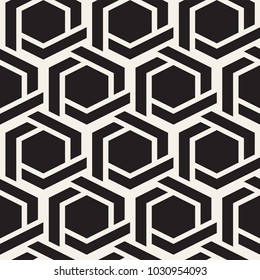 Vector seamless abstract pattern. Modern stylish minimalistic texture. Repeating geometric background with hexagons