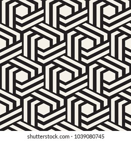 Vector seamless abstract pattern. Modern stylish minimalistic texture. Repeating geometric background with hexagons