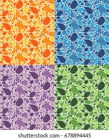 Vector seamless abstract pattern on white background.