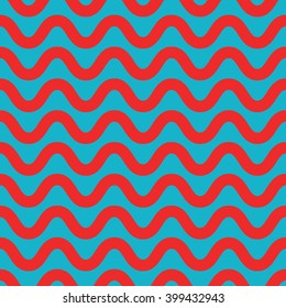 vector seamless abstract pattern, pink and blue waves