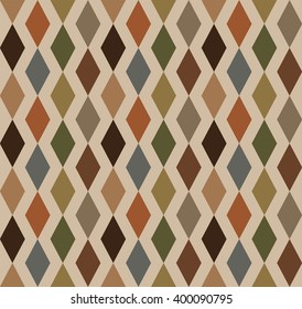 Vector seamless abstract pattern with rhombus Geometric abstract seamless tile. Classic background. 