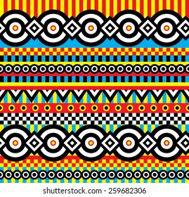 vector seamless abstract pattern in vivid colors