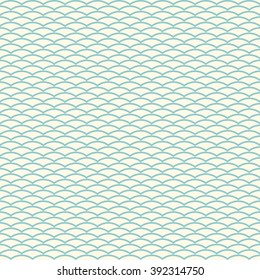 Vector seamless abstract pattern. Wavy geometric ornament. Retro vintage design.
